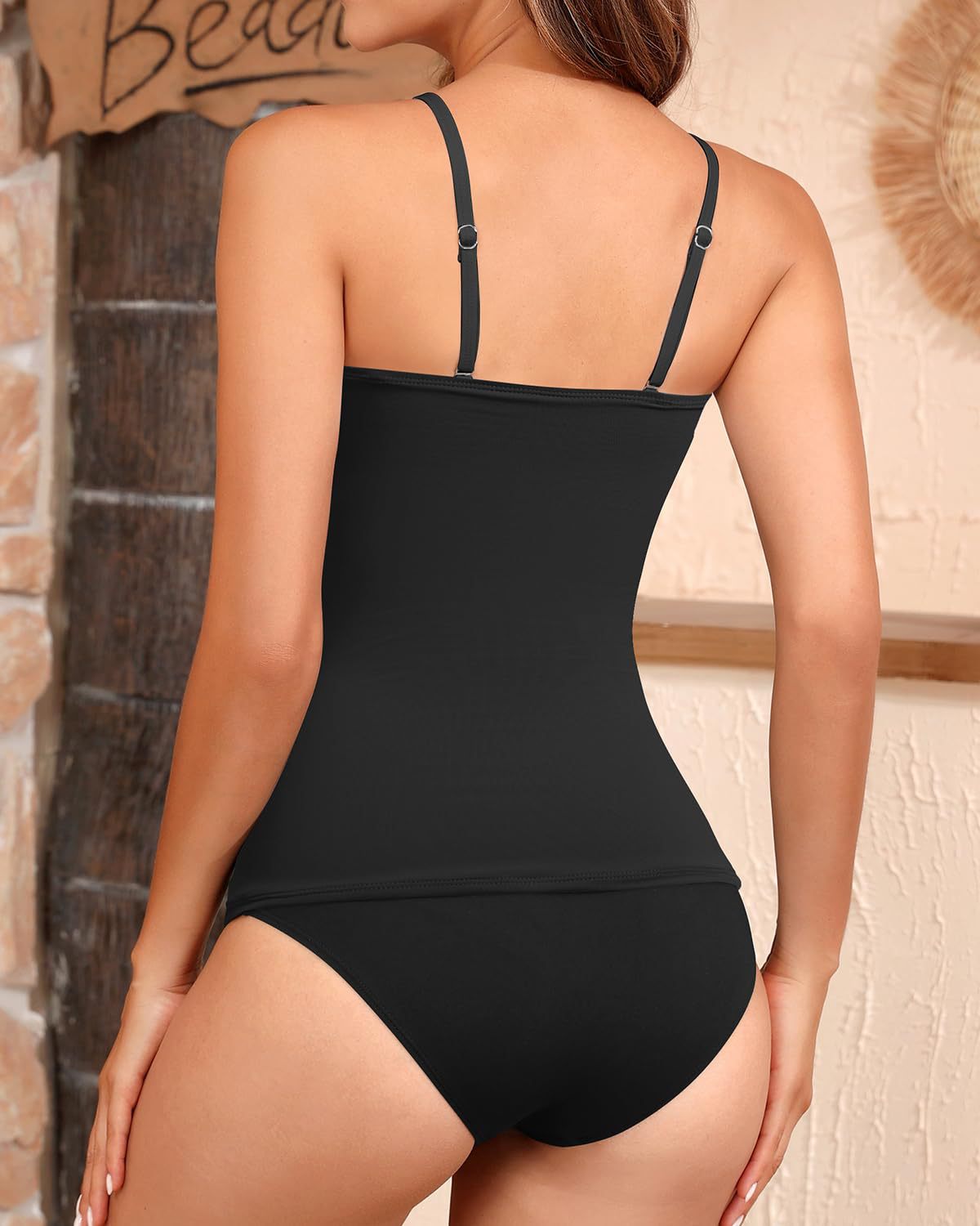 Savaviaswim - Women's Bandeau Bikini Swimsuits 2 Piece Strapless Tummy Control Bathing Suit