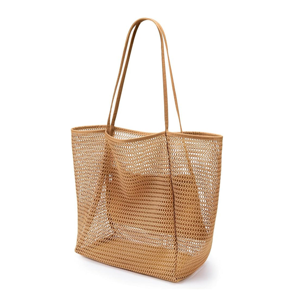 🔥Women's Swimming Beach Bag Portable One Shoulder Storage Bag Crossbody Bag Versatile Mesh Bag