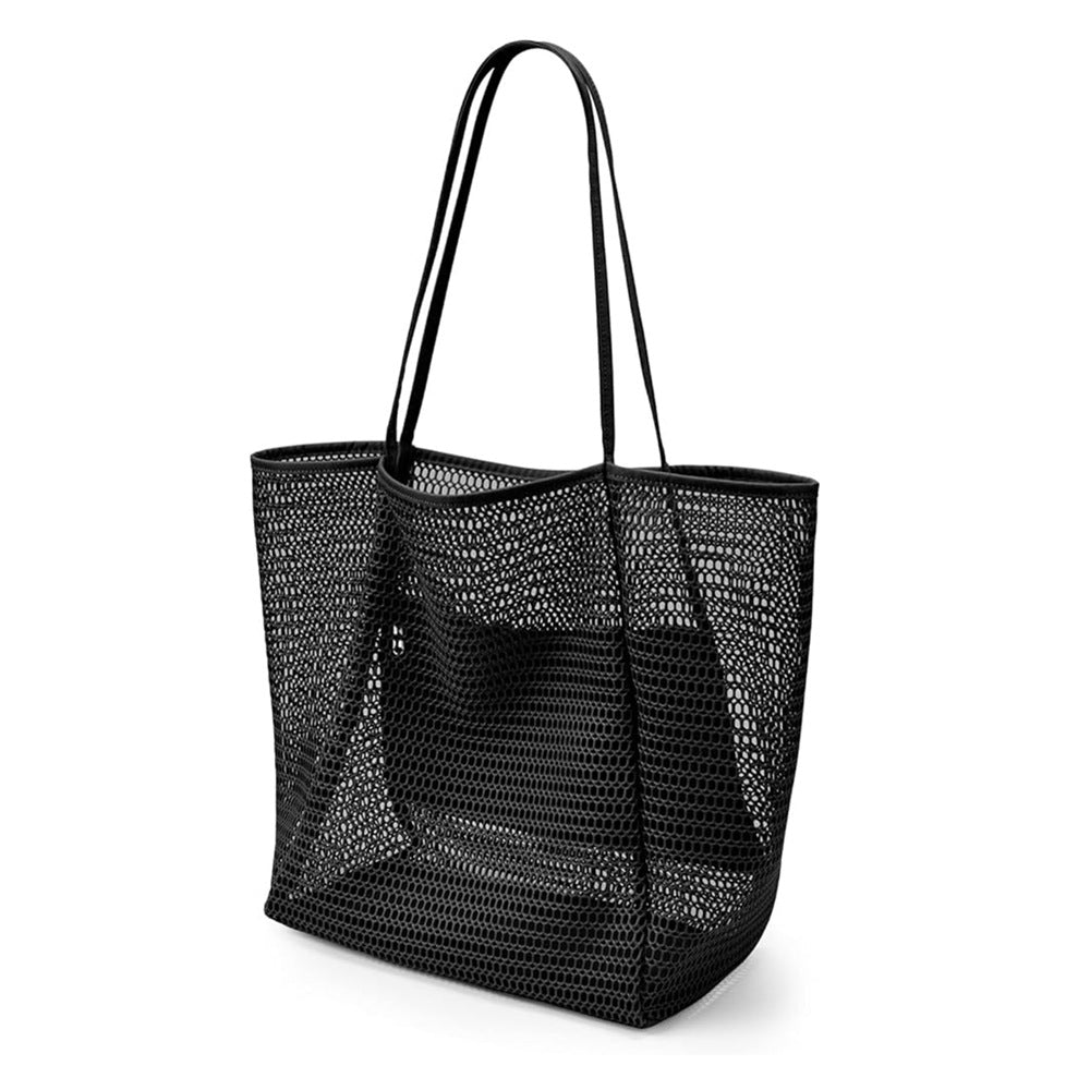 🔥Women's Swimming Beach Bag Portable One Shoulder Storage Bag Crossbody Bag Versatile Mesh Bag