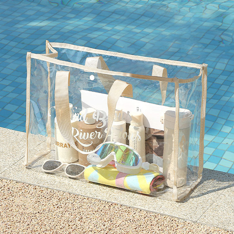 Large-capacity Swimming Bag Transparent Visible Waterproof Wash Bag Foldable Portable Storage Bag