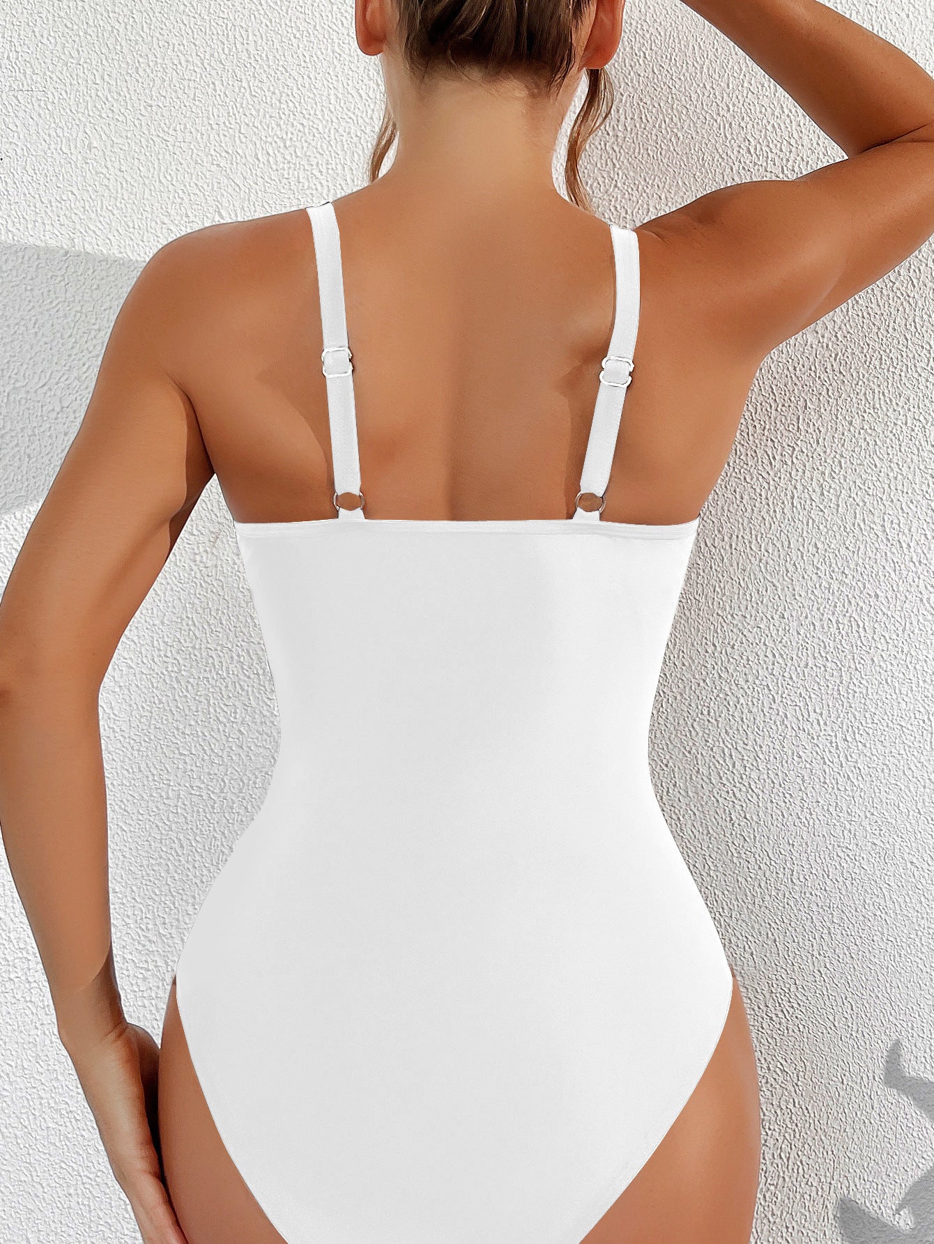 Savaviaswim - Women Plus Size One Piece Swimsuit V Neck Mesh Sheer Tummy Control Bathing Suit