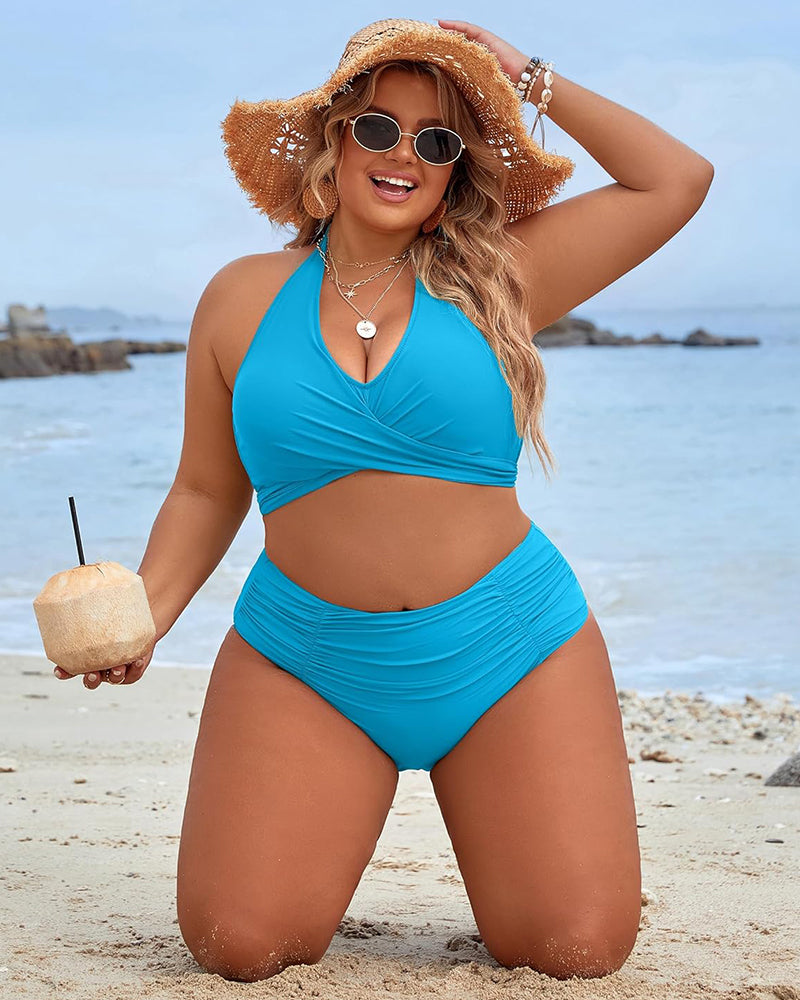 Savaviaswim - Tummy Control Bathing Suits Modest High Waisted Bikini Sets