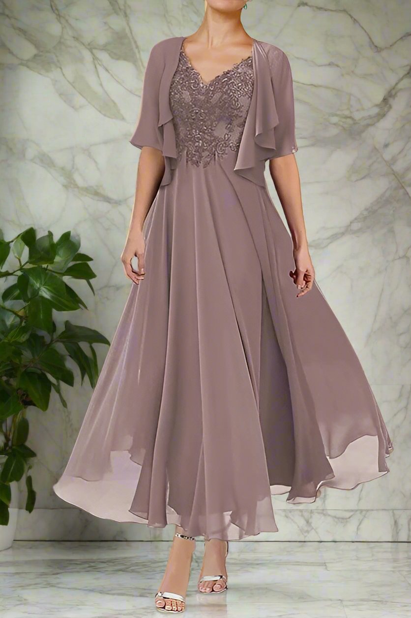 white christmas dresses 2 Pieces Short Sleeves A Line Chiffon Dresses Mother of The Bride Dres white christmas dresses 2 Pieces Short Sleeves A Line Chiffon Dresses Mother of The Bride Dres