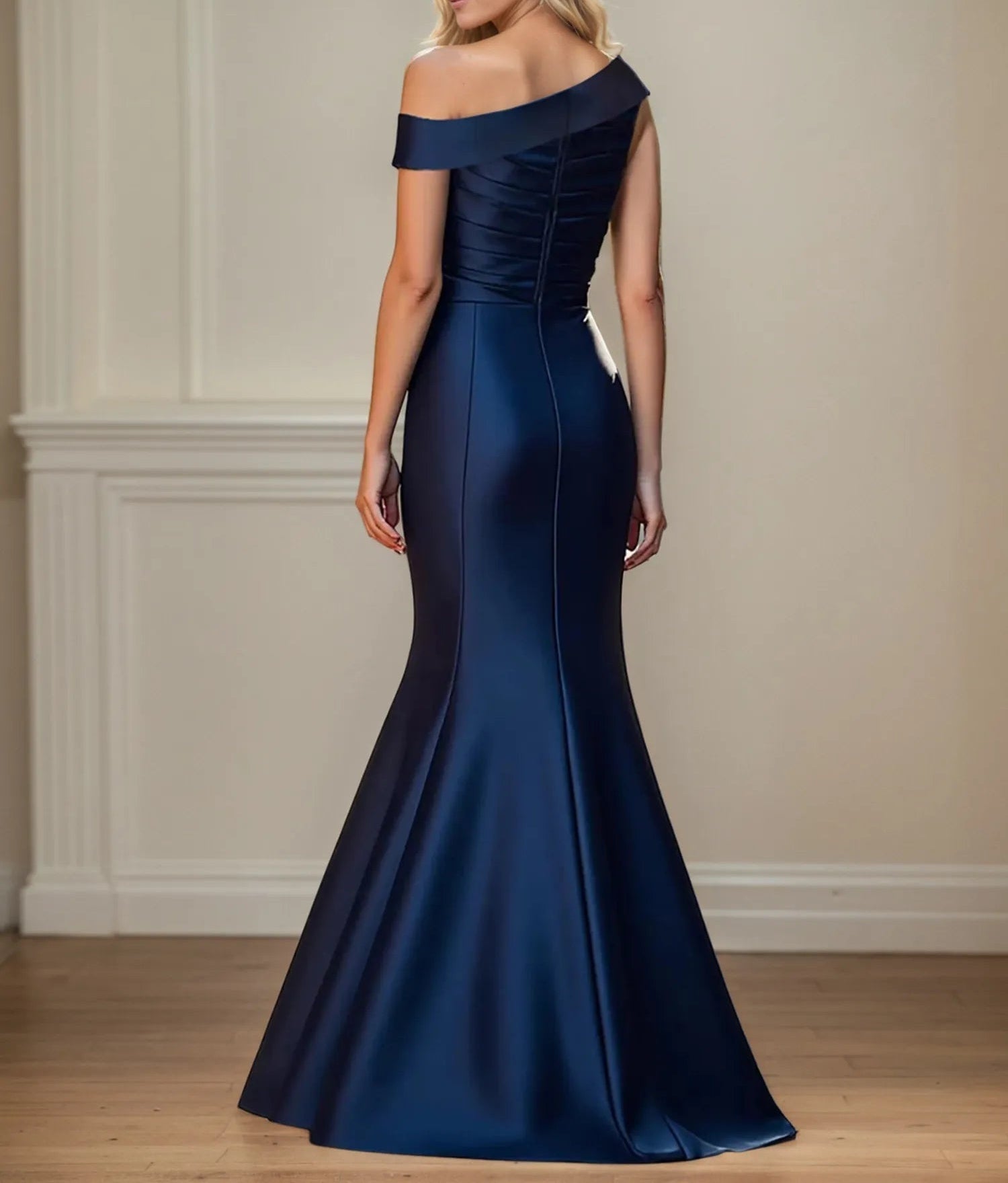Trumpet/Mermaid Asymmetrical Ruched Floor Length Mother of the Bride Dress