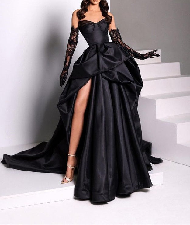 Sexy Black Sweetheart Mermaid Prom Dress Long With Slit Online