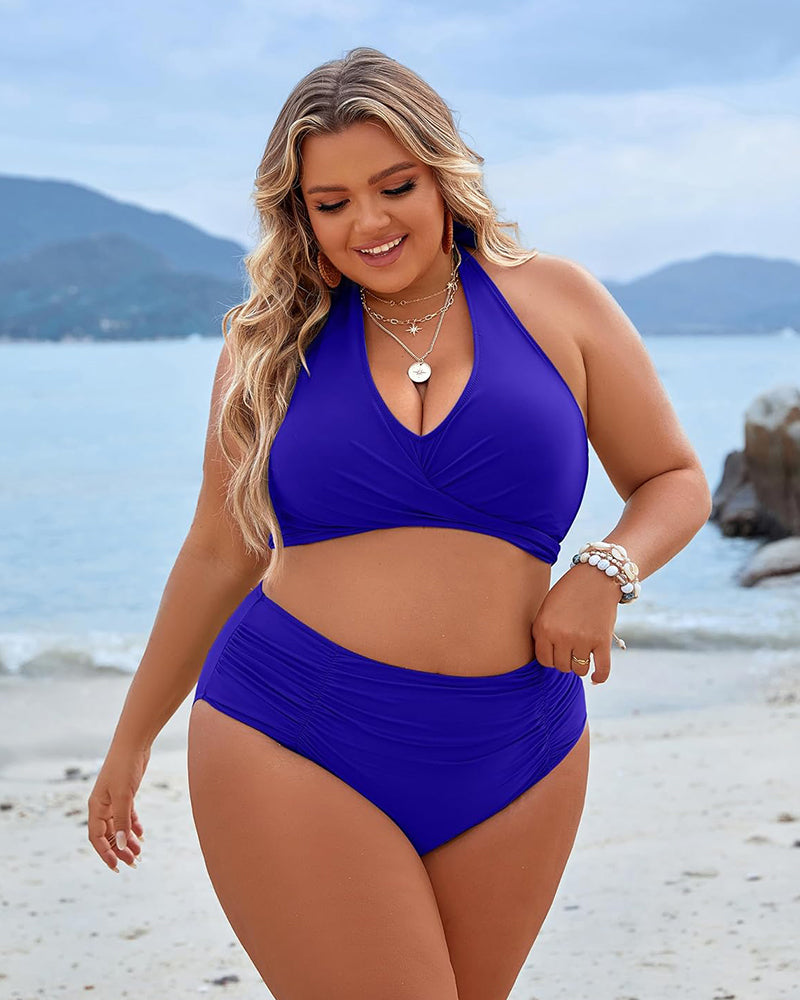 Savaviaswim - Tummy Control Bathing Suits Modest High Waisted Bikini Sets