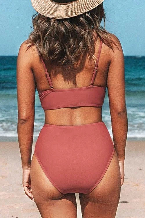 Savaviaswim - V-Neck High Waist Bikini