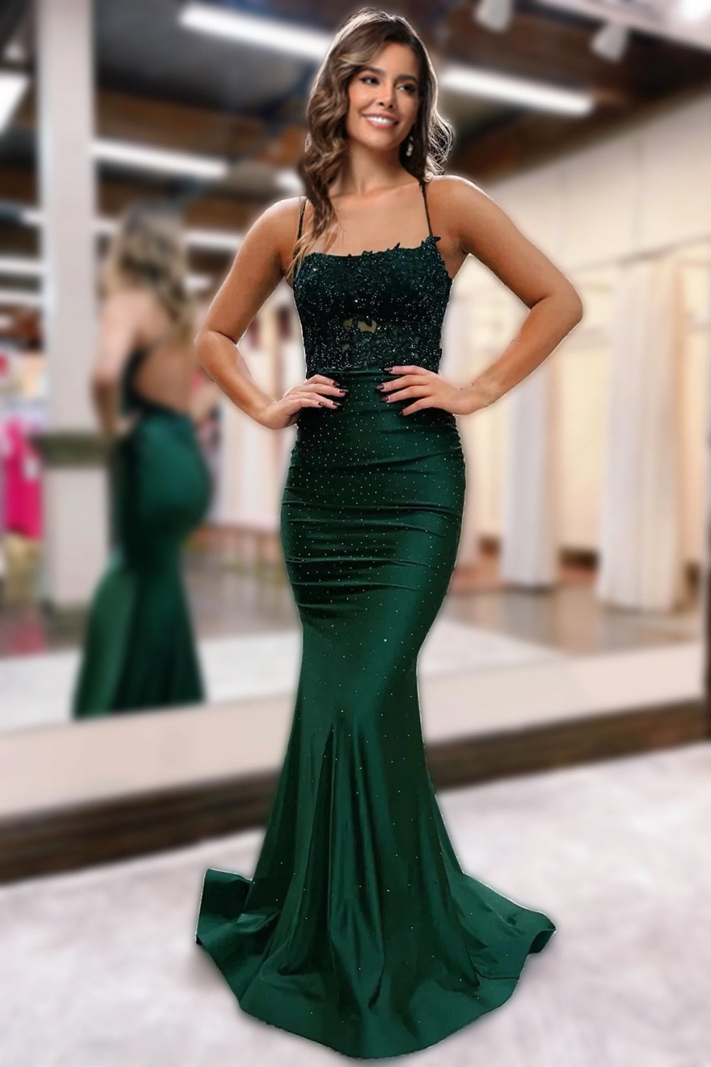 Sparkly Dress Emerald Green Prom Reliable Places To Buy Prom Dresses Dark Green Beaded Applique Cross-Back Mermaid Prom Dress Promfy Sparkly Dress Emerald Green Prom Reliable Places To Buy Prom Dresses Dark Green Beaded Applique Cross-Back Mermaid Prom Dress Promfy