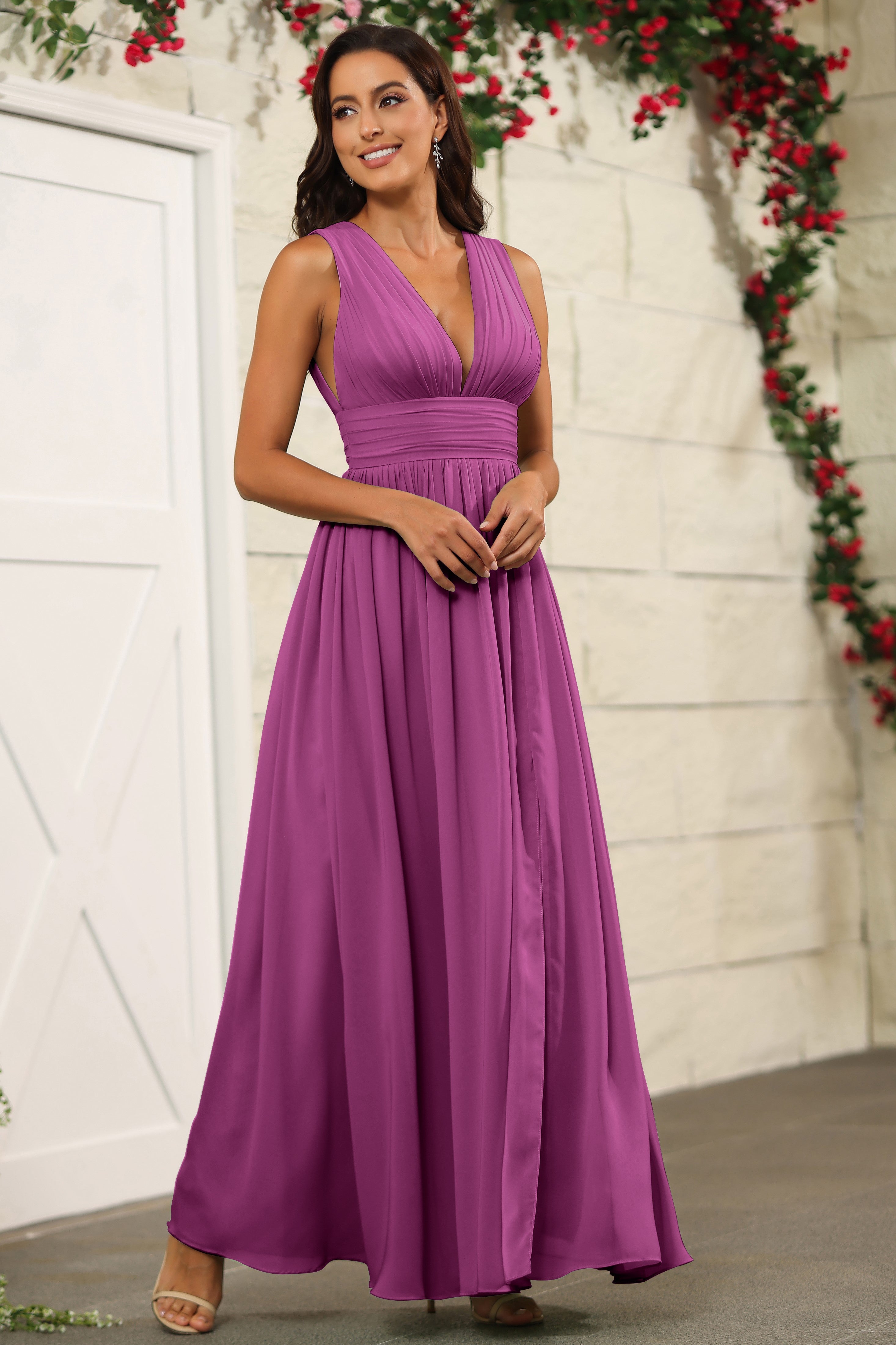 orchid bridesmaid dresses uk Allegra Orchid Pink Satin Bridesmaids Dress