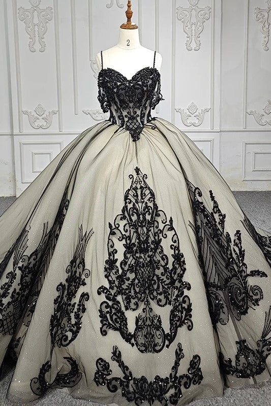 black and white quince dresses Off-Shoulder Ball Gown Quinceanera Dress Make a princess statement in our strapless ball gown designed with a sweetheart neckline and a corset bodice with lace appliques for a structured fit Velvet Off Shoulder Quinceanera Dress