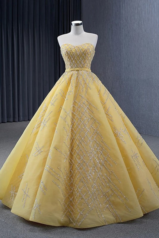 Cheap yellow ball gown hotsell