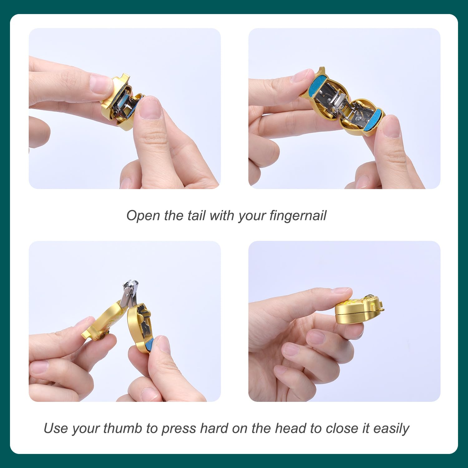 German Professional Stainless Steel Mini Nail Clippers, Ultra Sharp and Sturdy Fingernail and Toenail Clippers, Foldable Portable Nail Clippers with Owl Patterns