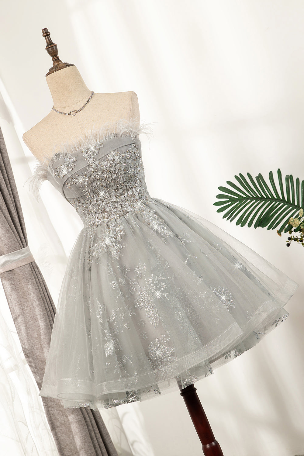 Silver homecoming dress online