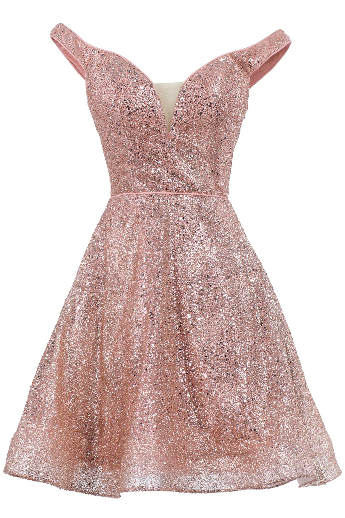 Sleeveless V Neck A Line Off The Shoulder Sequins Short Homecoming Dre Sleeveless V Neck A Line Off The Shoulder Sequins Short Homecoming Dre