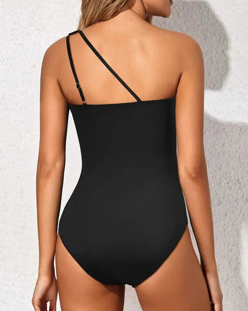 Savaviaswim - One Shoulder One Piece Swimsuit for Women Tummy Control Bathing Suits