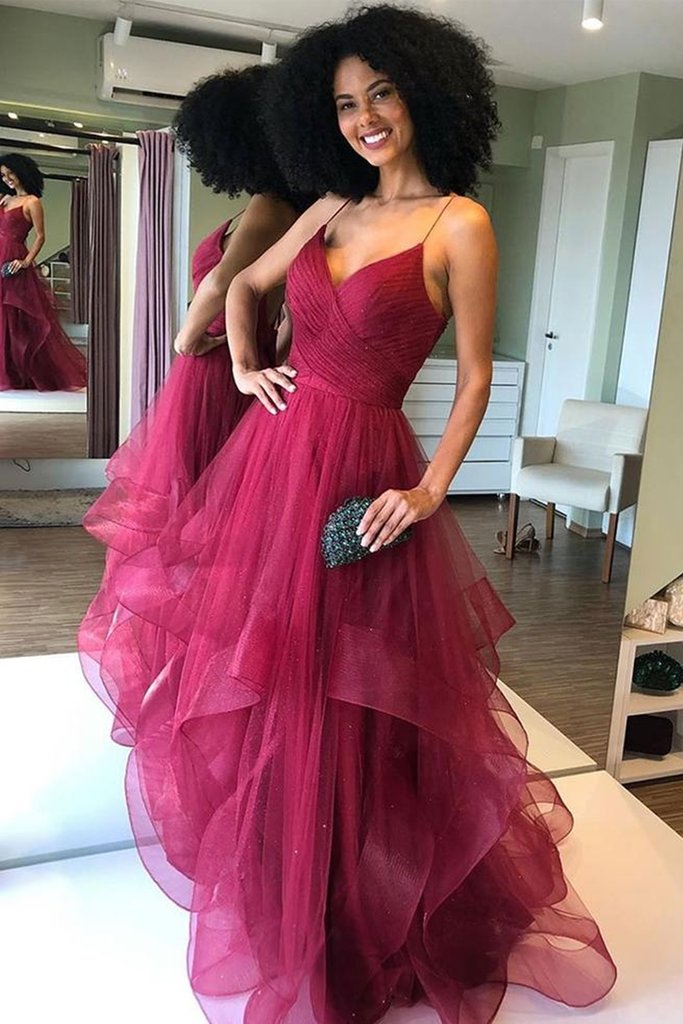 Burgundy Shiny V-Neck Backless Maroon Formal Evening Dresses Prom Dresses Burgundy Shiny V-Neck Backless Maroon Formal Evening Dresses Prom Dresses