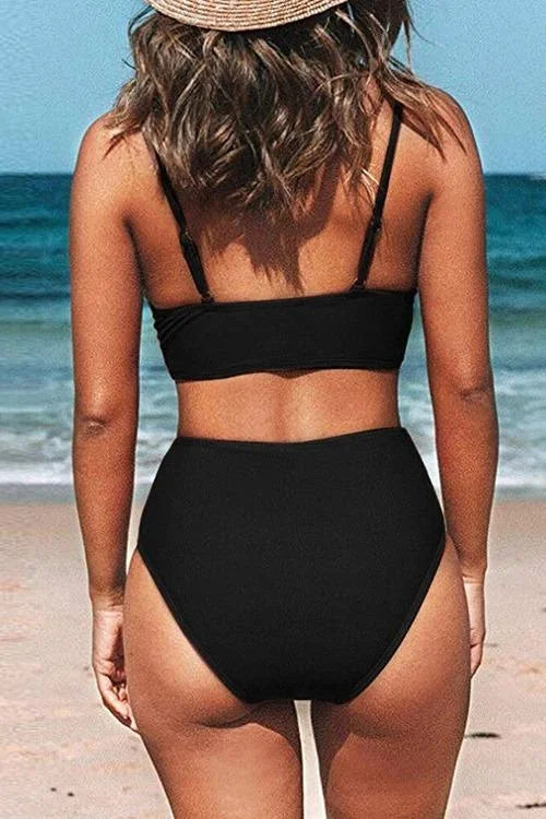Savaviaswim - V-Neck High Waist Bikini