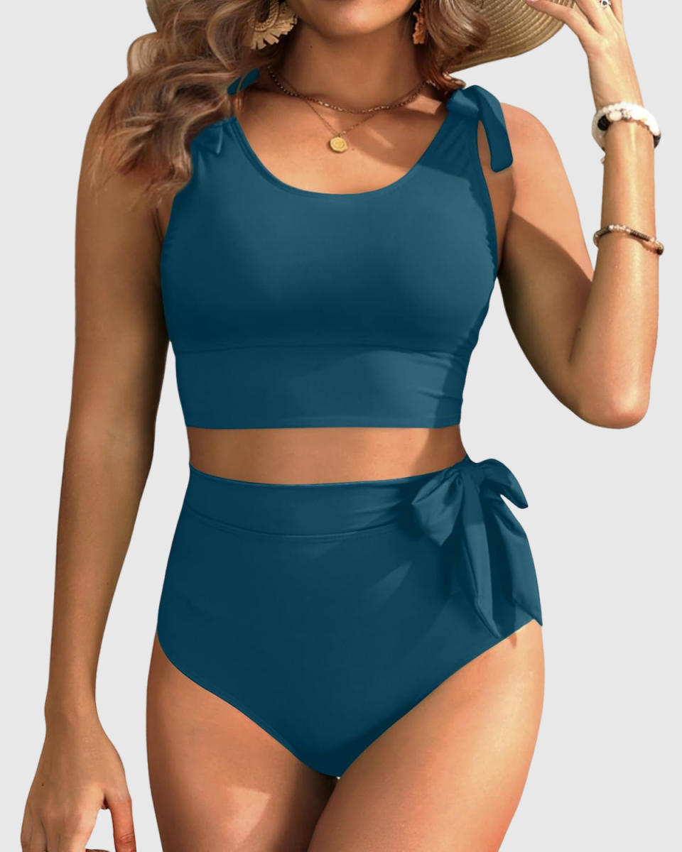 Savaviaswim - Two Piece High Waisted Swimsuits Women Tummy Control Bikini Modest Bathing Suit