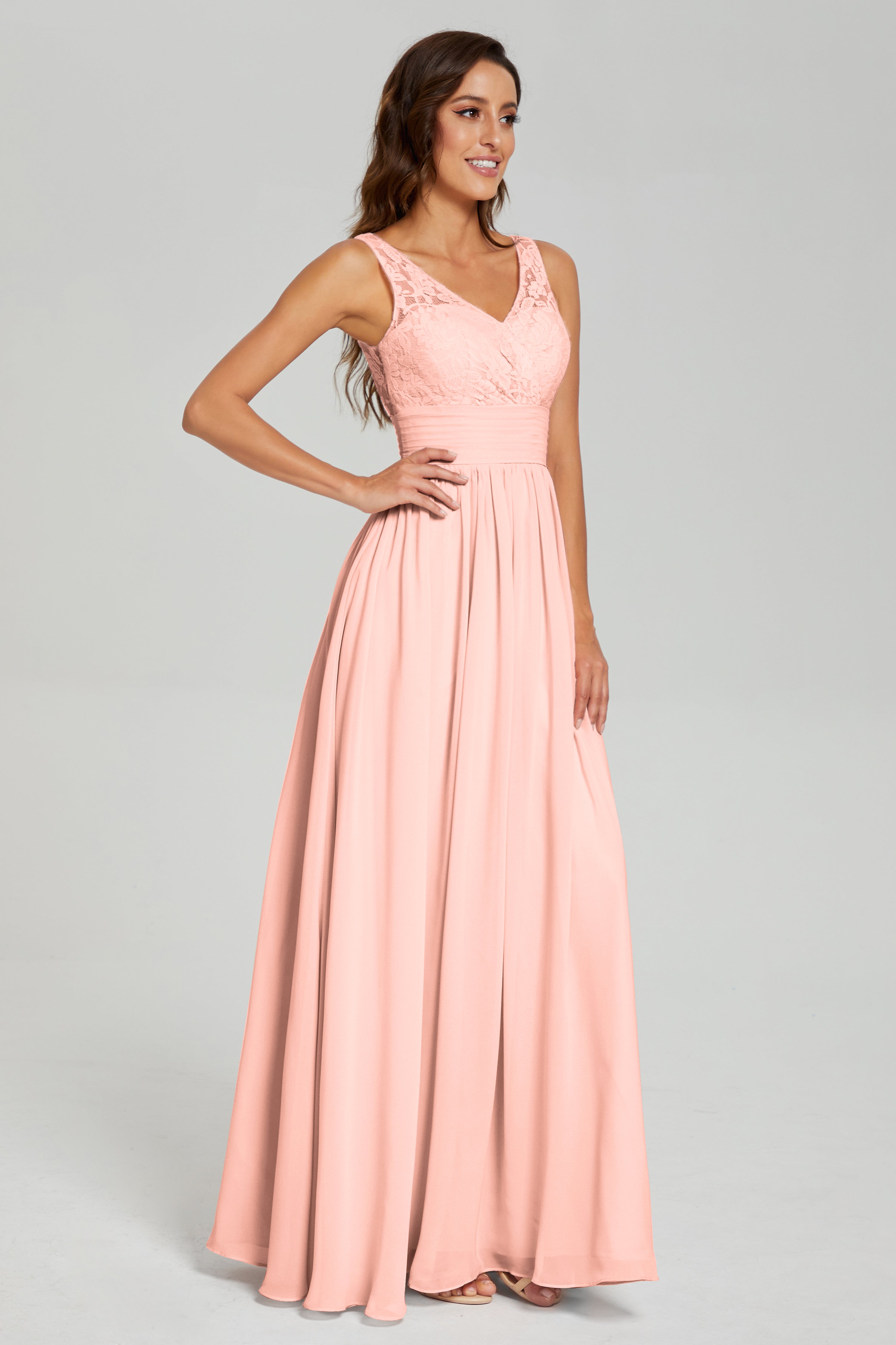 A-line Sleeveless Chiffon Prom Dresses