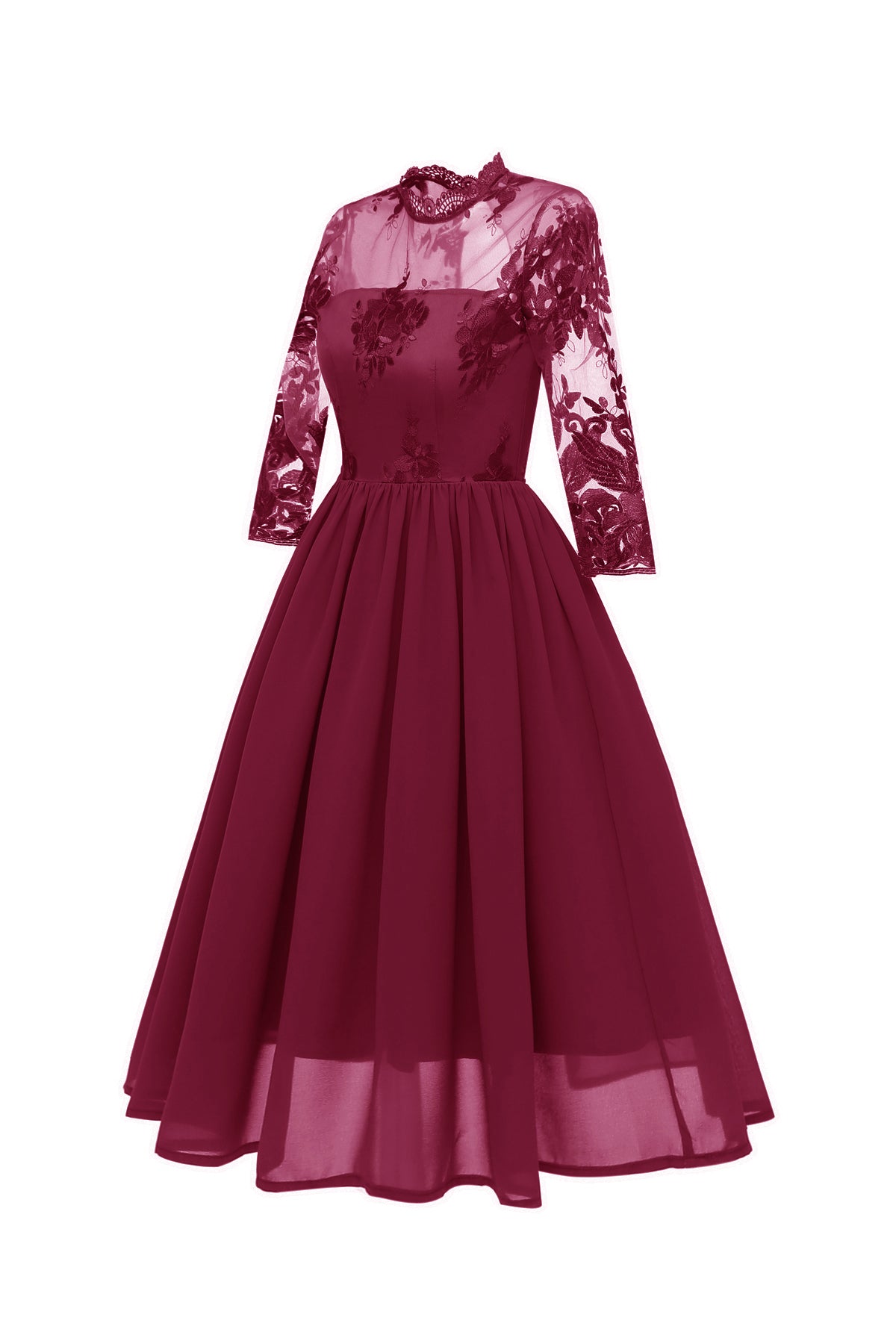 3/4 Sleeve Embroidery Fashion Homecoming Dresses