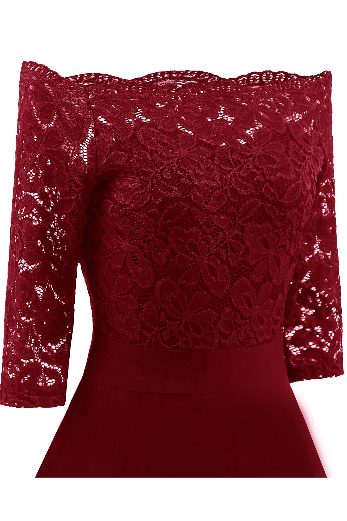 A-line 3/4 Sleeve Off the Shoulder Homecoming Dresses