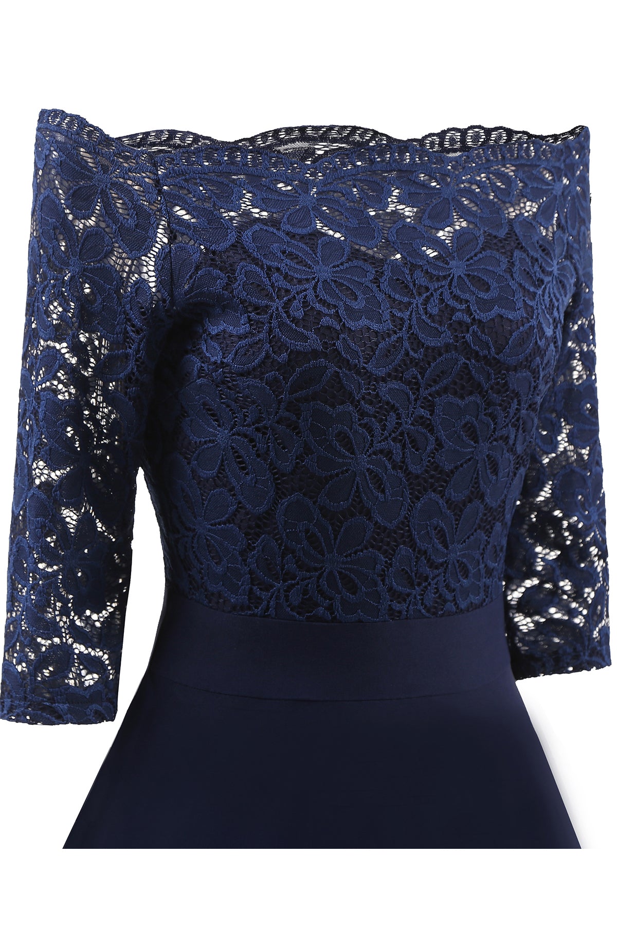 A-line 3/4 Sleeve Off the Shoulder Homecoming Dresses
