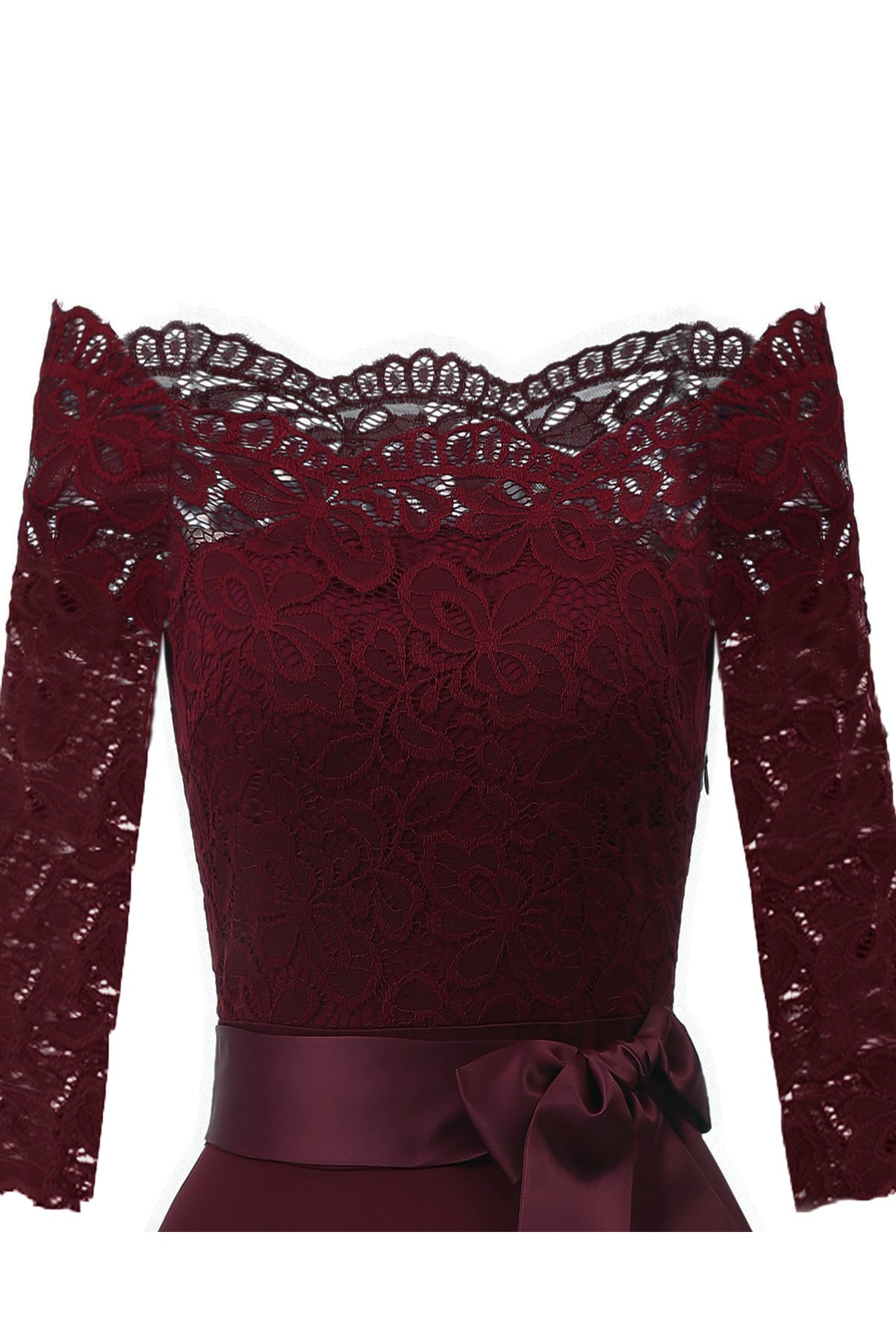 A-line High Low 3/4 Sleeve Vintage Dresses