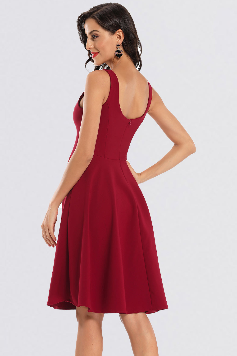 A-line Sleeveless Satin Vintage Dresses