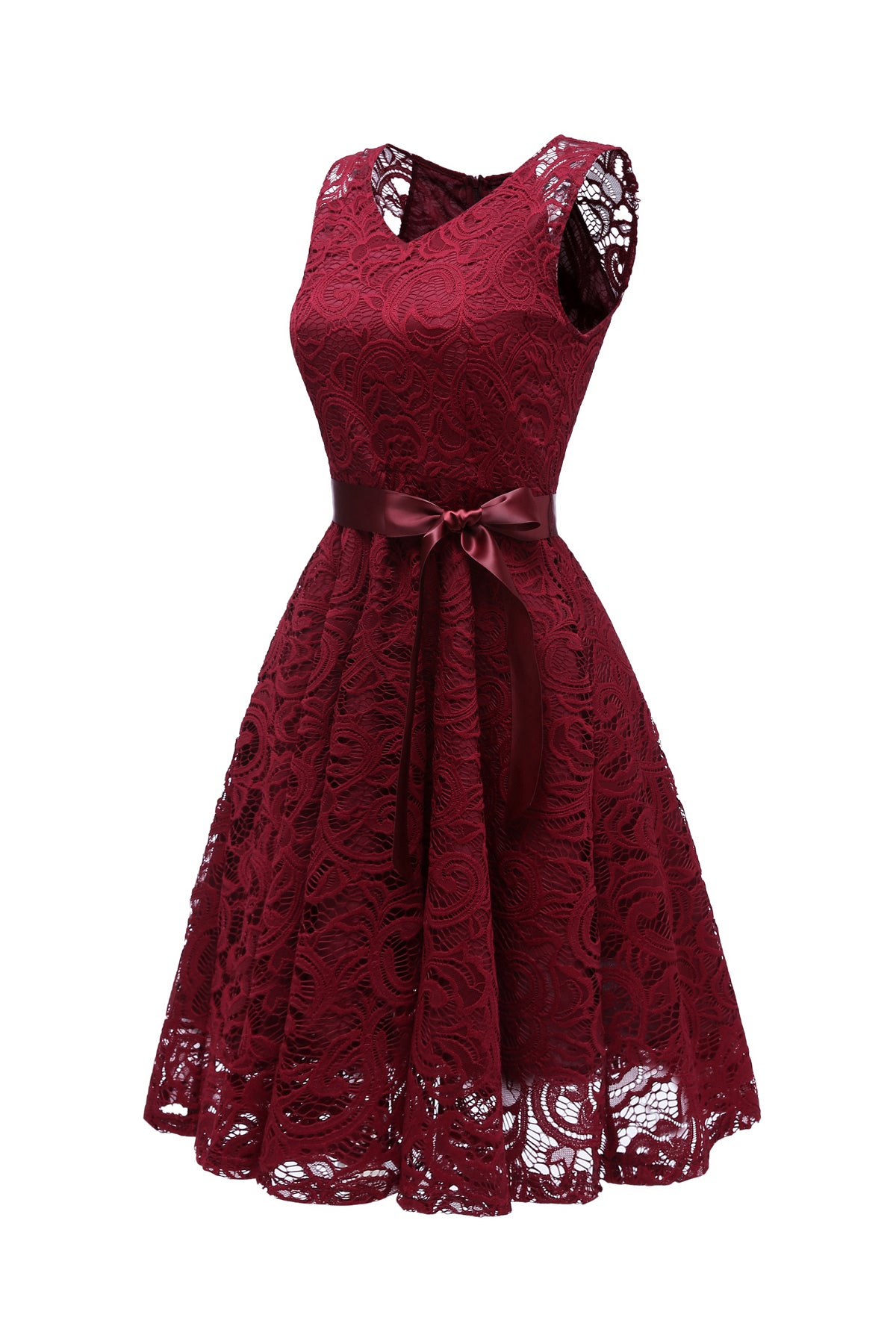 A-line Sleeveless V-neck Homecoming Dresses