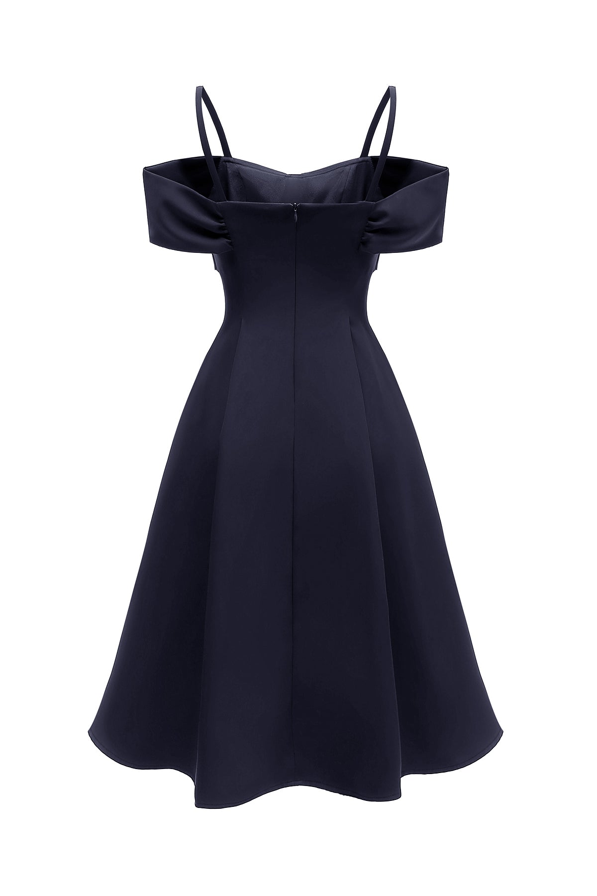 A-line Spaghetti Straps Bowknot Vintage Dresses