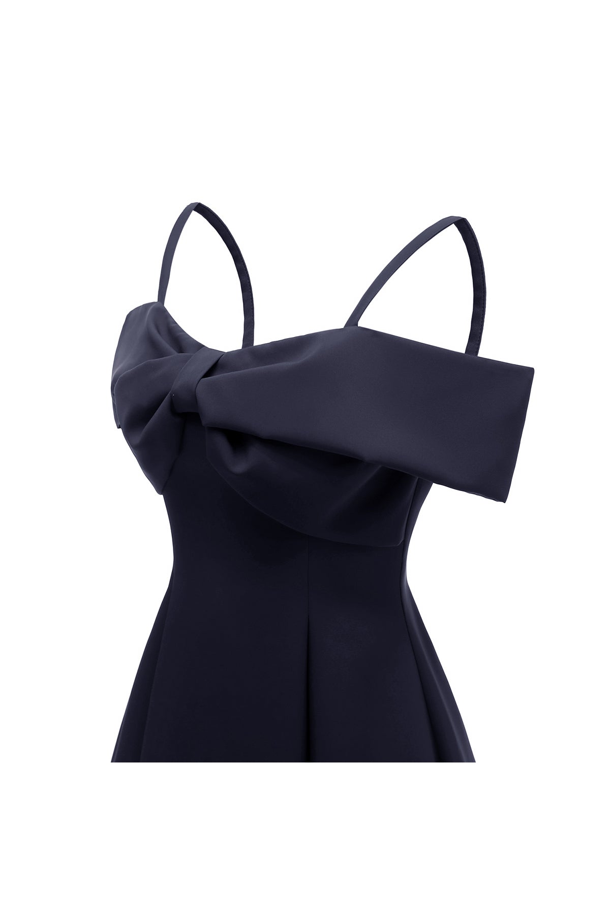 A-line Spaghetti Straps Bowknot Vintage Dresses