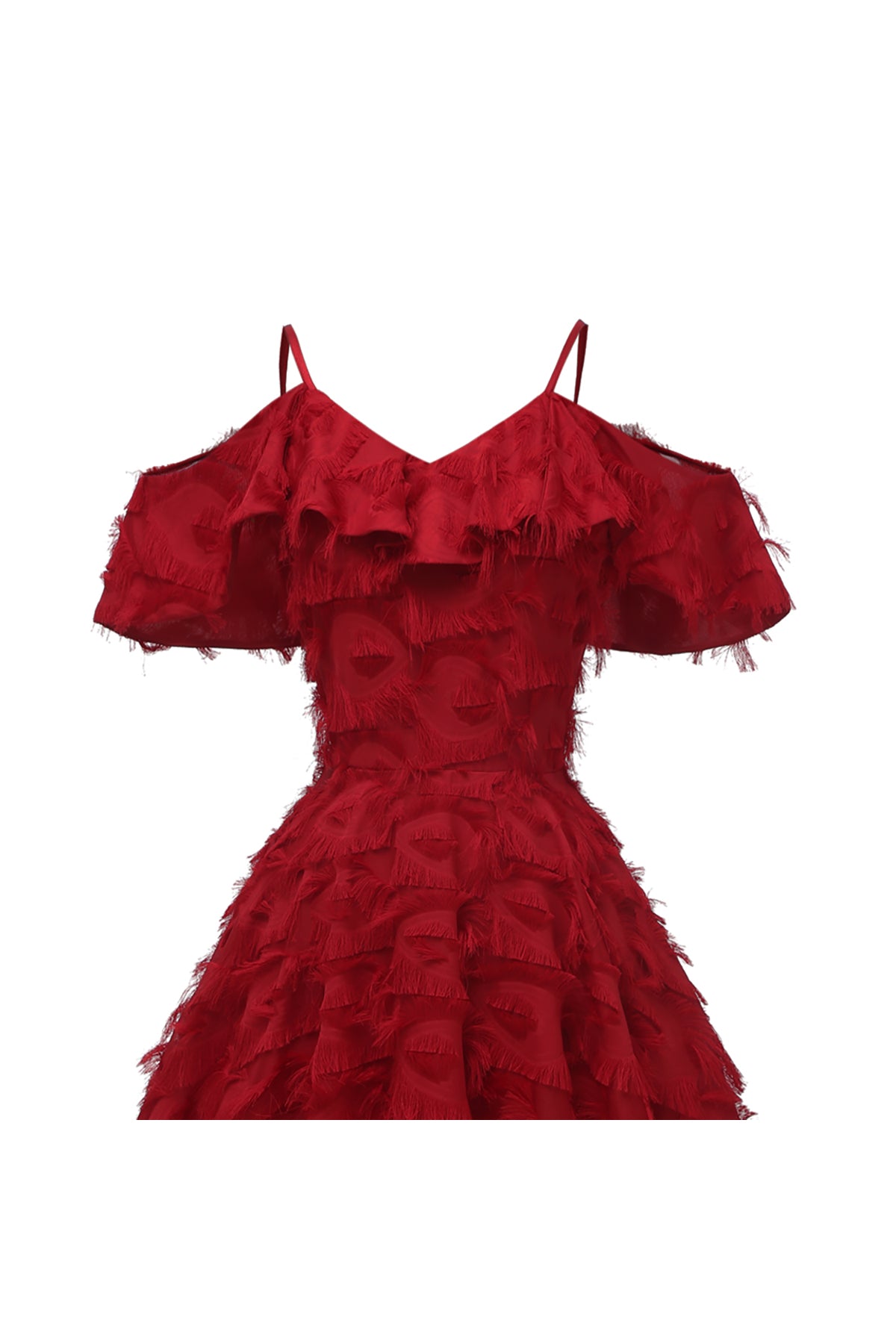 A-line Tassel Spaghetti Straps Vintage Dresses