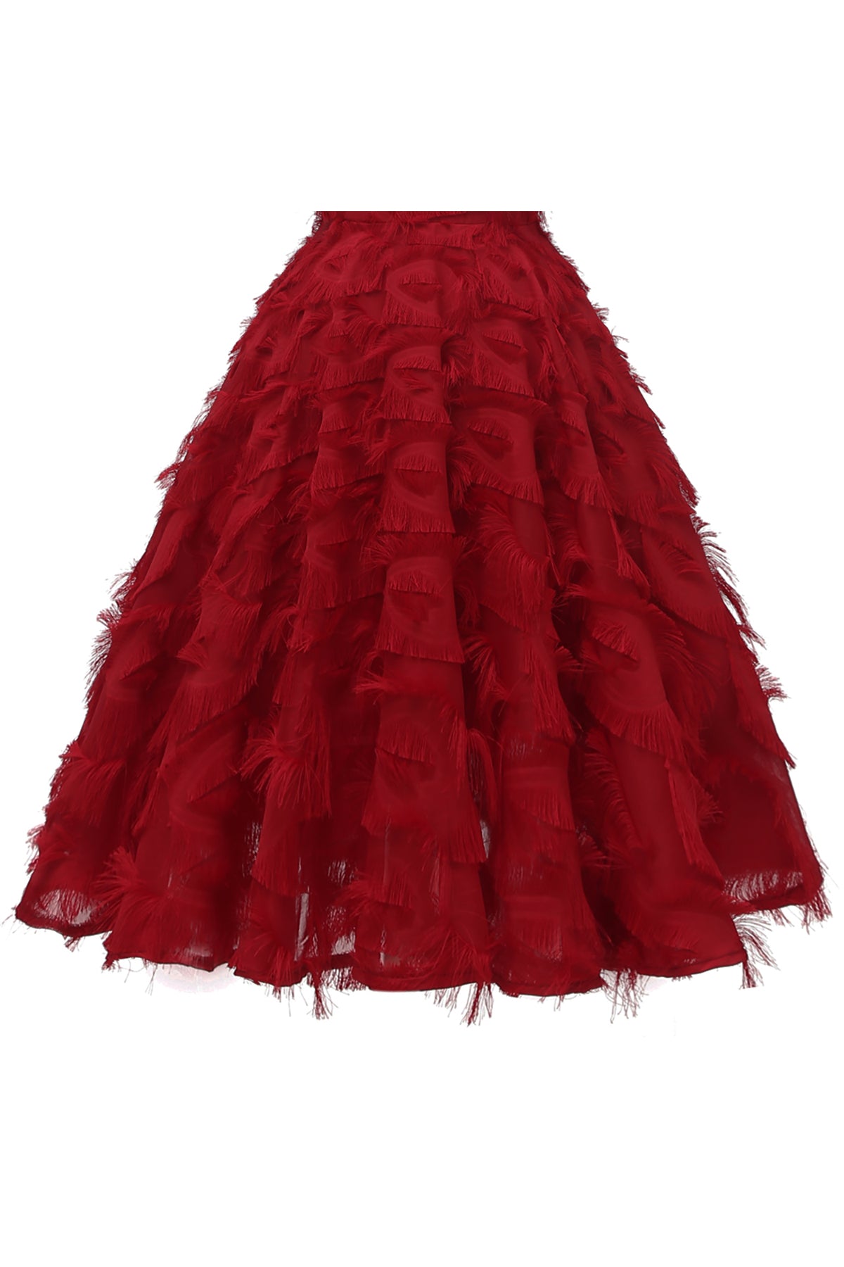 A-line Tassel Spaghetti Straps Vintage Dresses