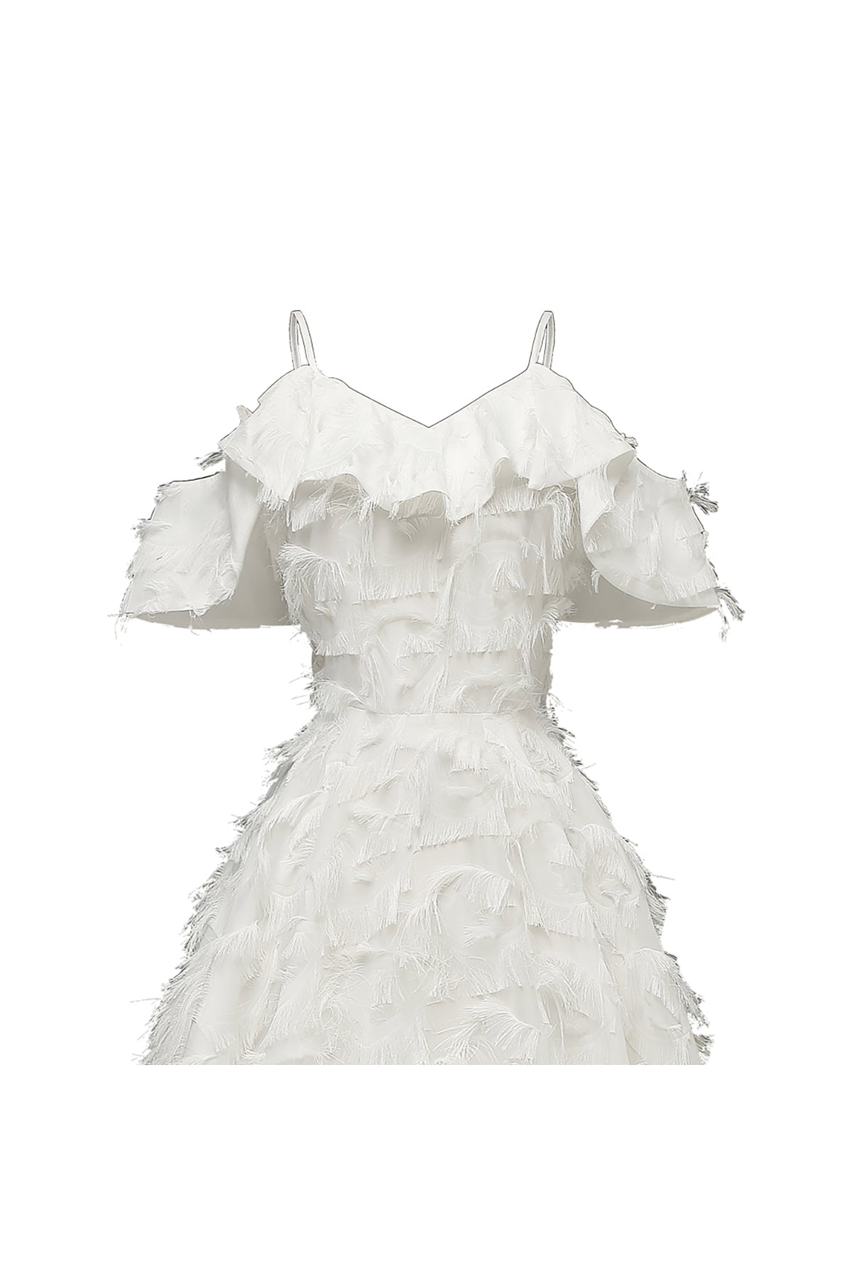 A-line Tassel Spaghetti Straps Vintage Dresses