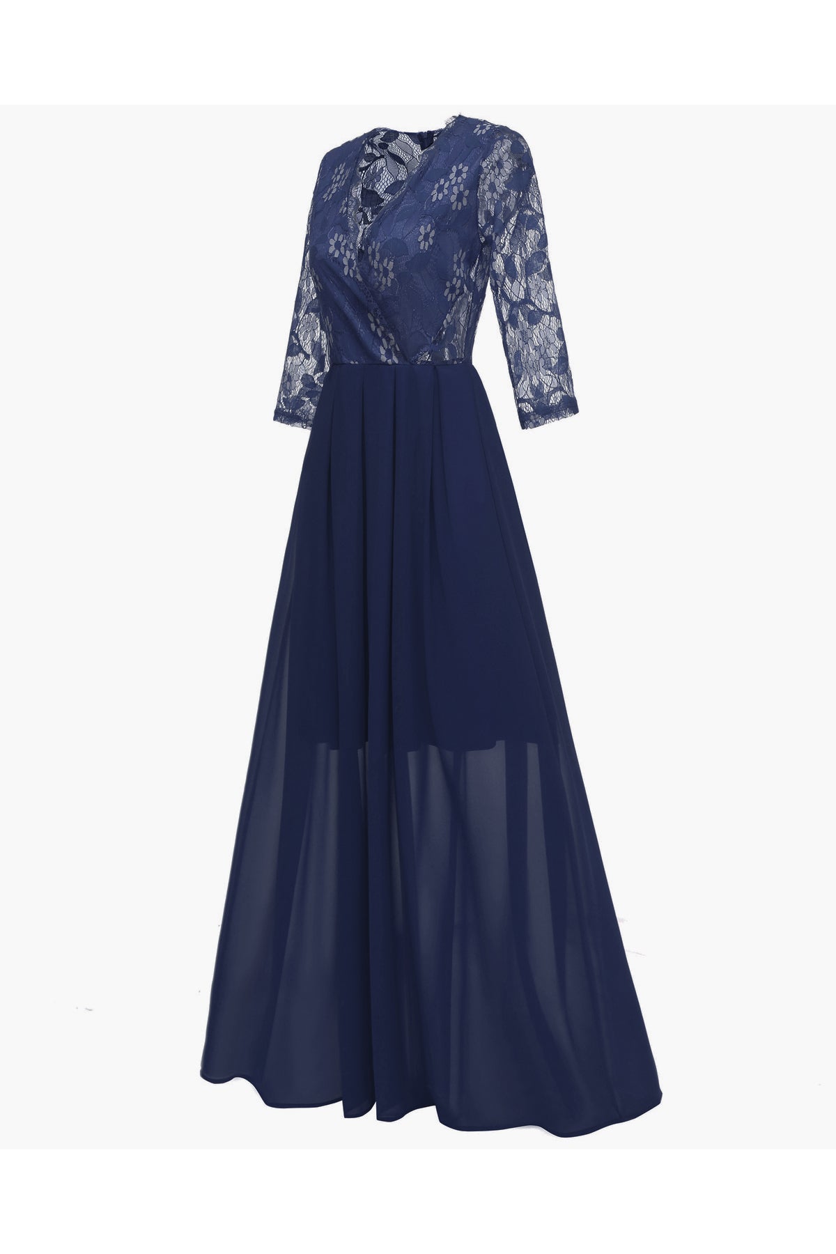 A-line Zipper 3/4 Sleeve Vintage Dresses