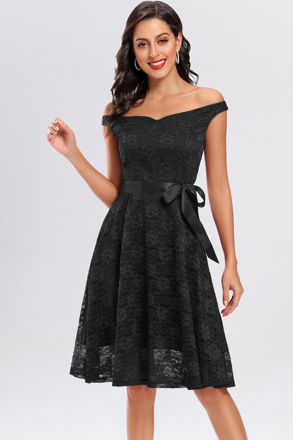 Backless Lace Off the Shoulder Homecoming Dresses