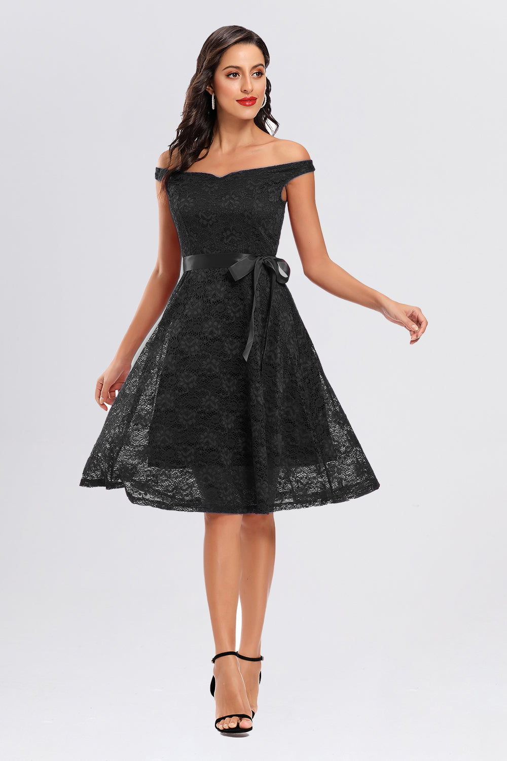 Backless Lace Off the Shoulder Homecoming Dresses