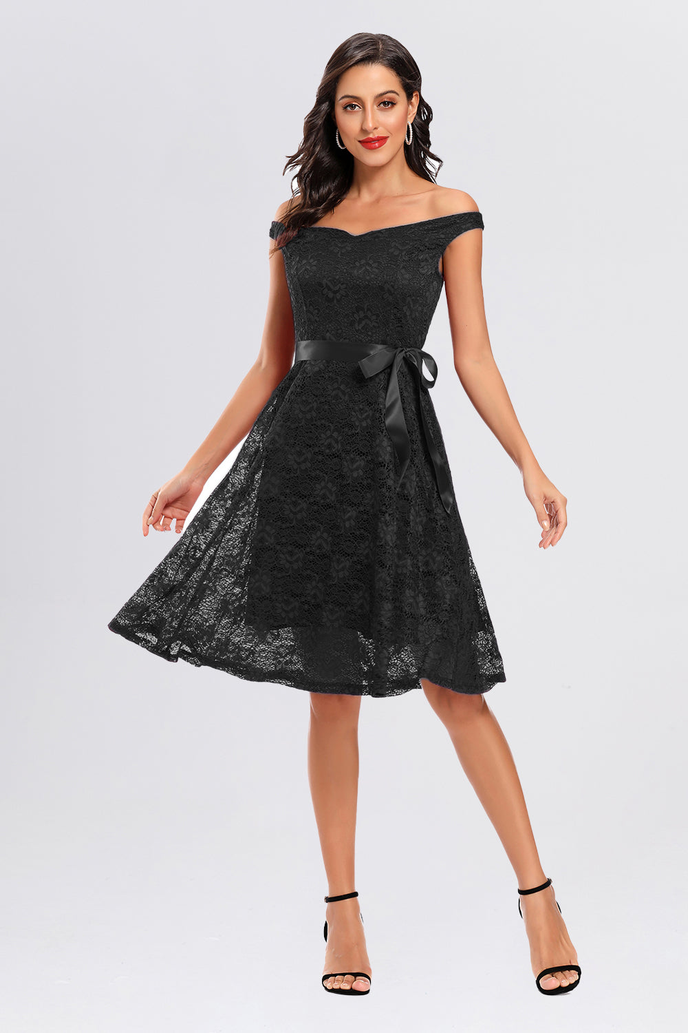Backless Lace Off the Shoulder Homecoming Dresses