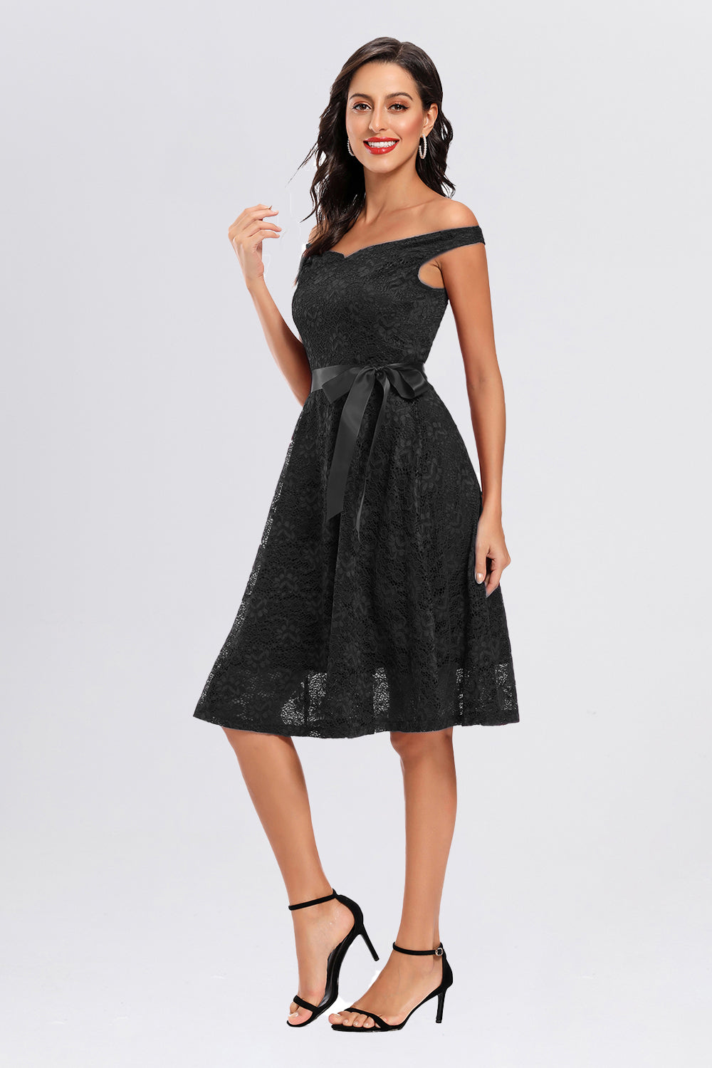 Backless Lace Off the Shoulder Homecoming Dresses