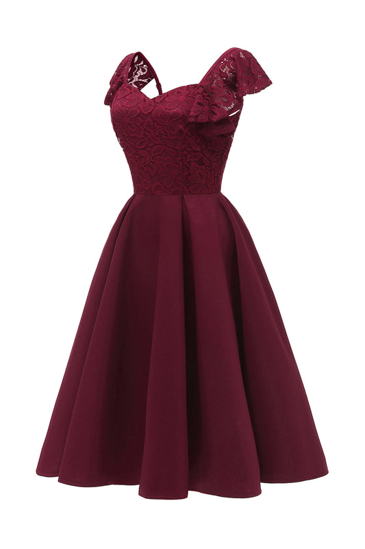 Butterfly Sleeve Cap Sleeve Sweetheart Homecoming Dresses