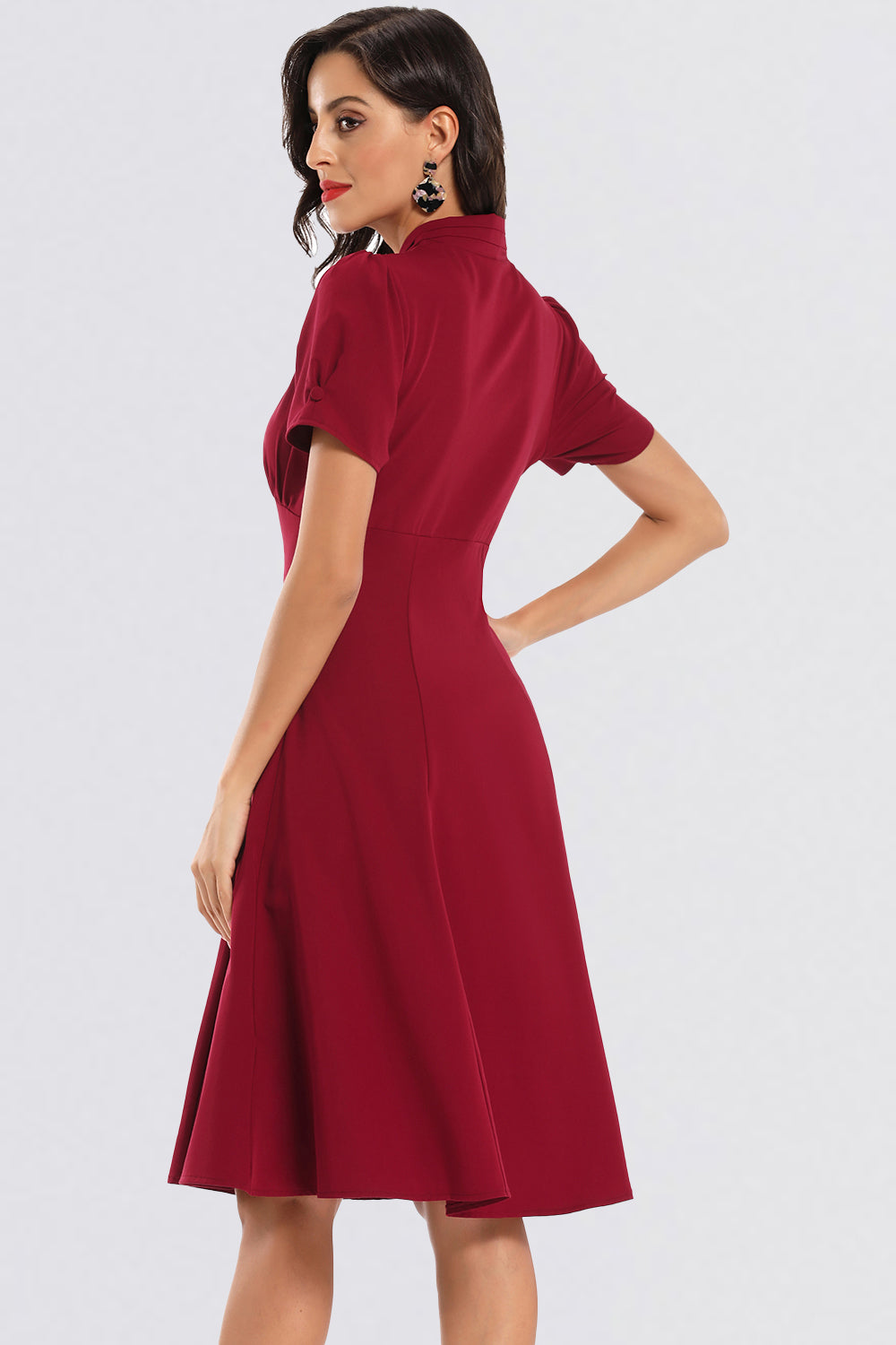 Button Vintage Short Prom Dresses