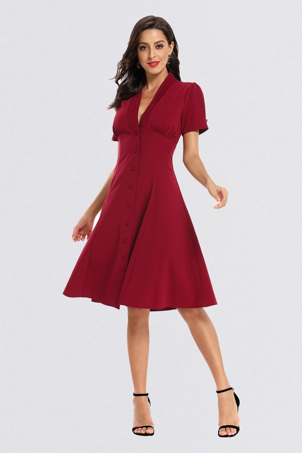 Button Vintage Short Prom Dresses