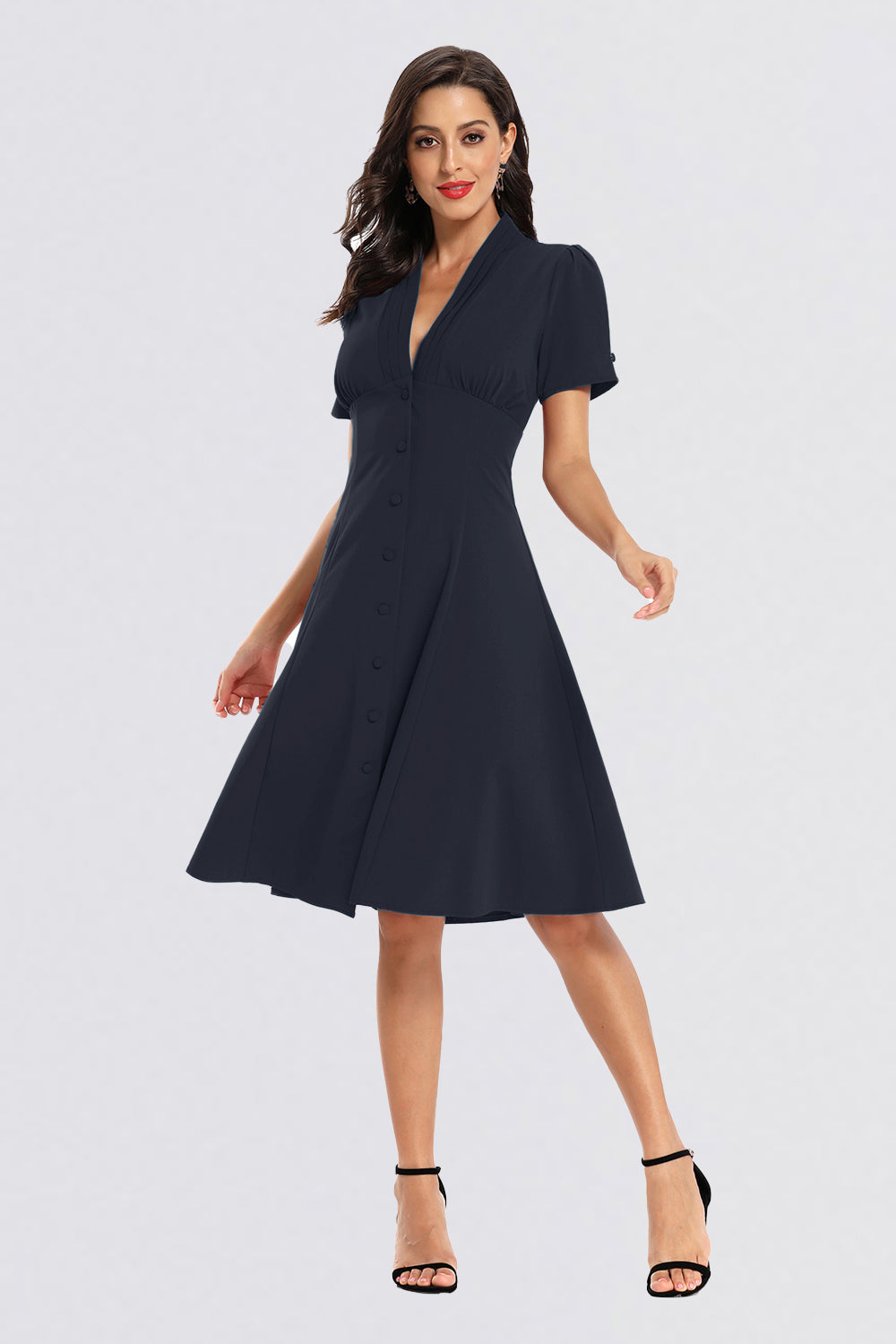 Button Vintage Short Prom Dresses