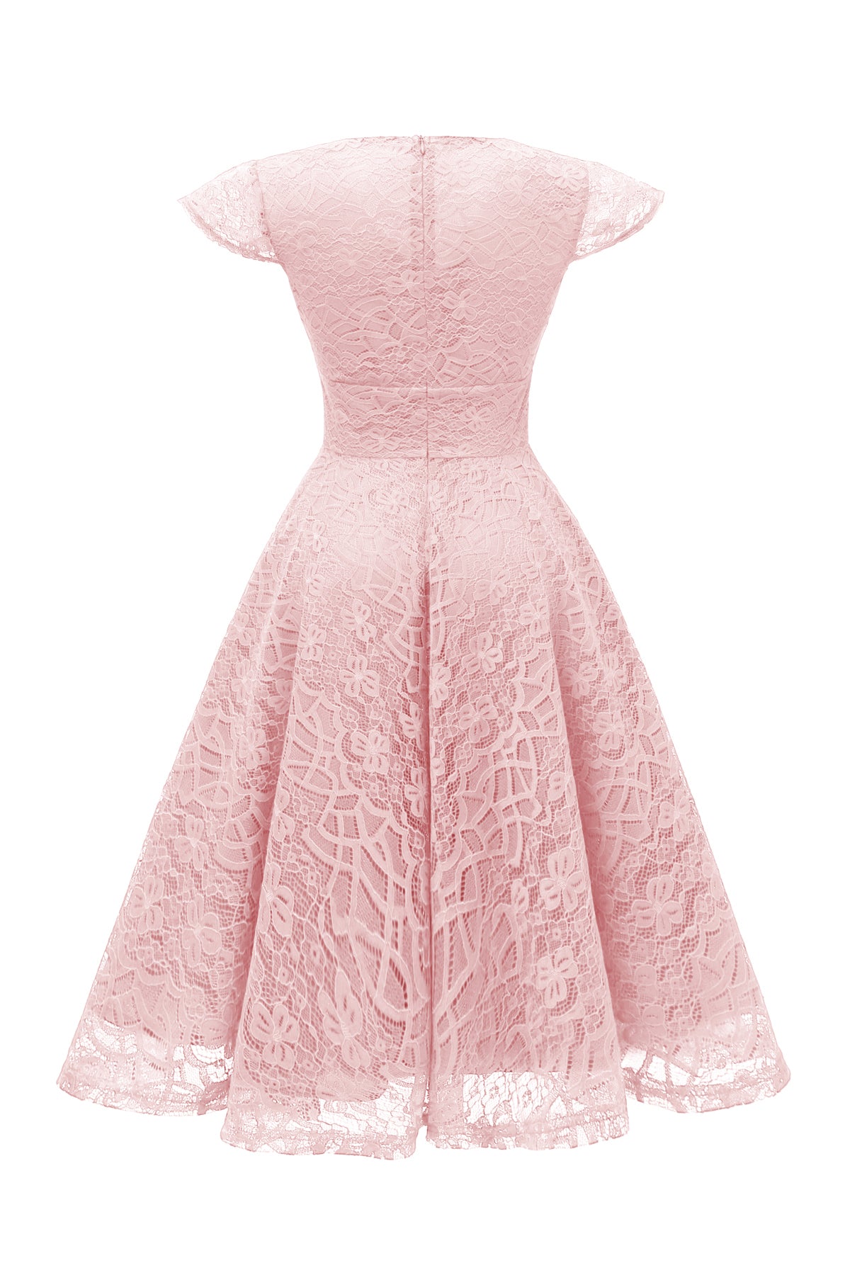 V-neck Cap Sleeve Pleating Homecoming Dresses
