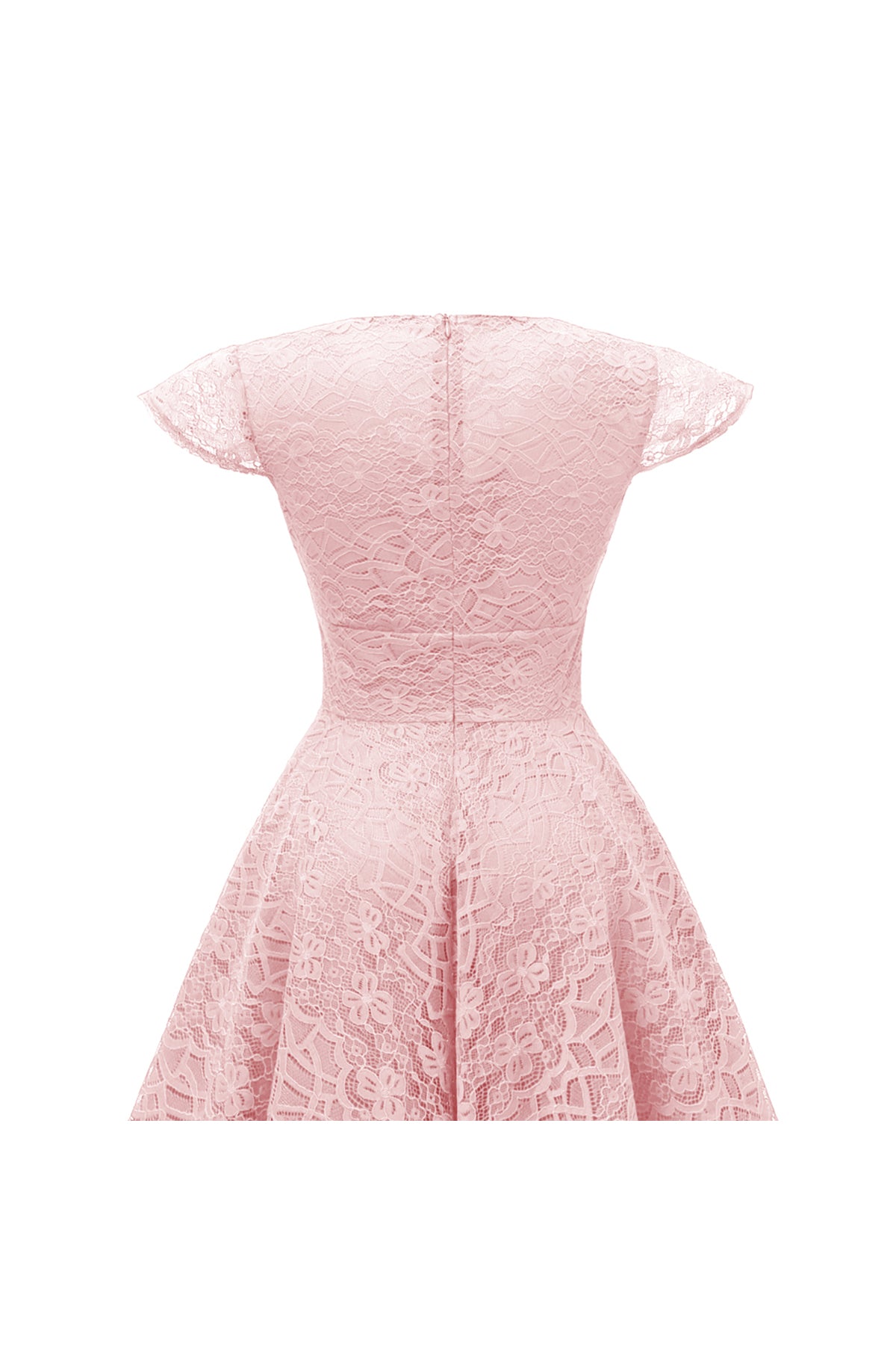 V-neck Cap Sleeve Pleating Homecoming Dresses