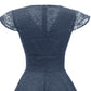 Cap Sleeve Pleating Zipper Vintage Dresses