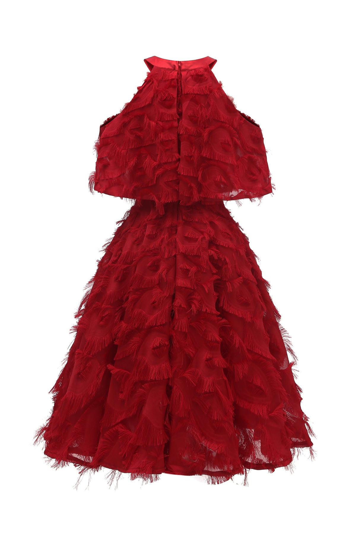 A-line Short Sleeve Halter Vintage Dresses