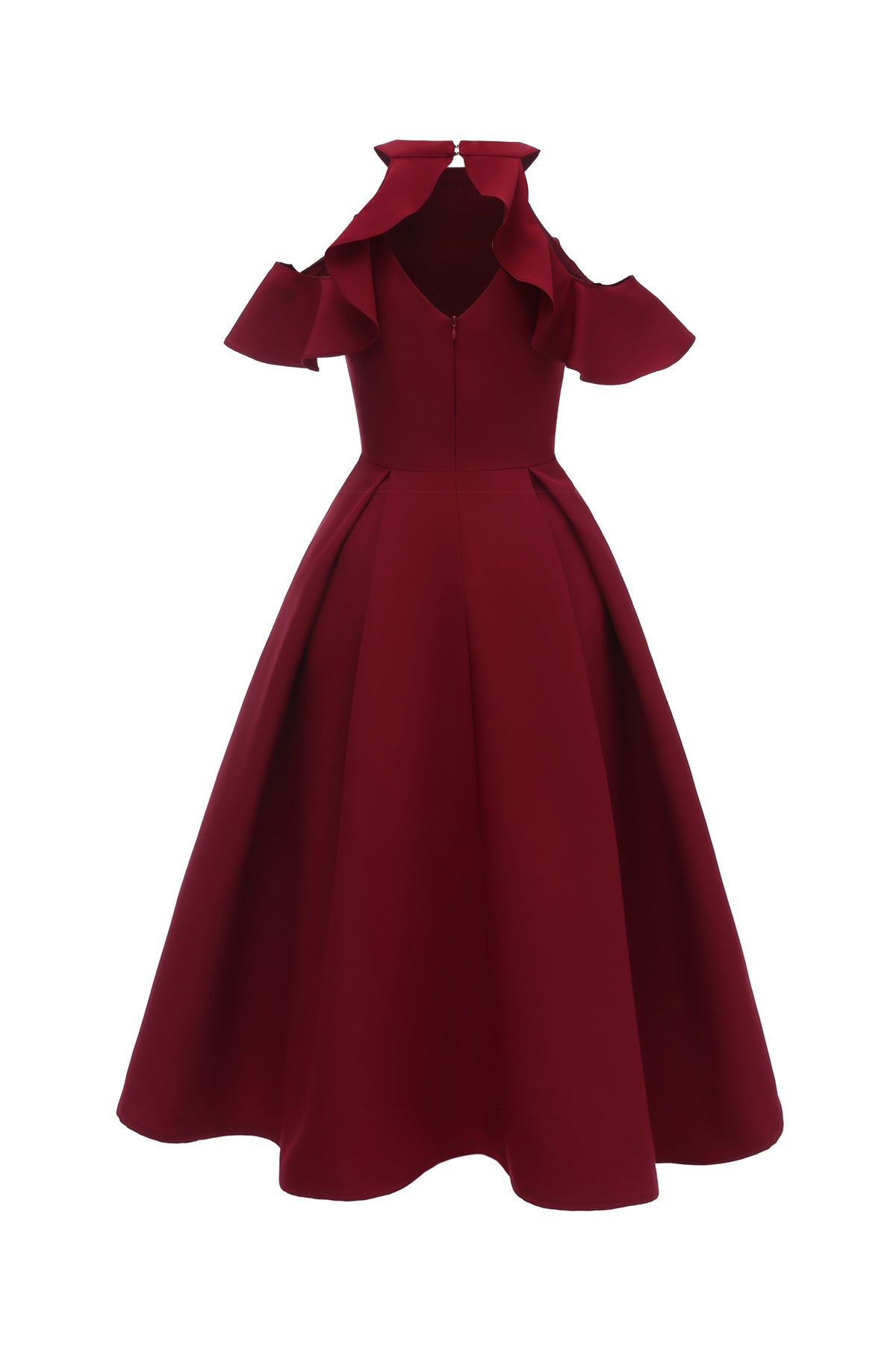 Halter Open Back Ruffles Vintage Dresses