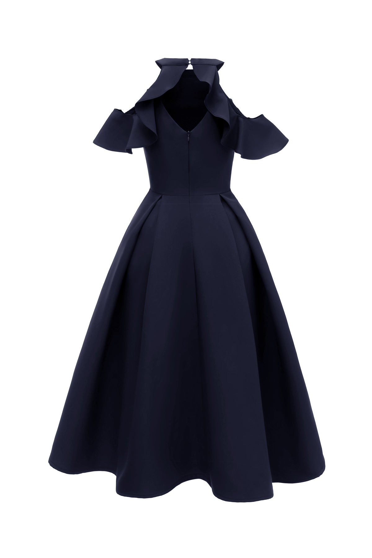 Halter Open Back Ruffles Vintage Dresses