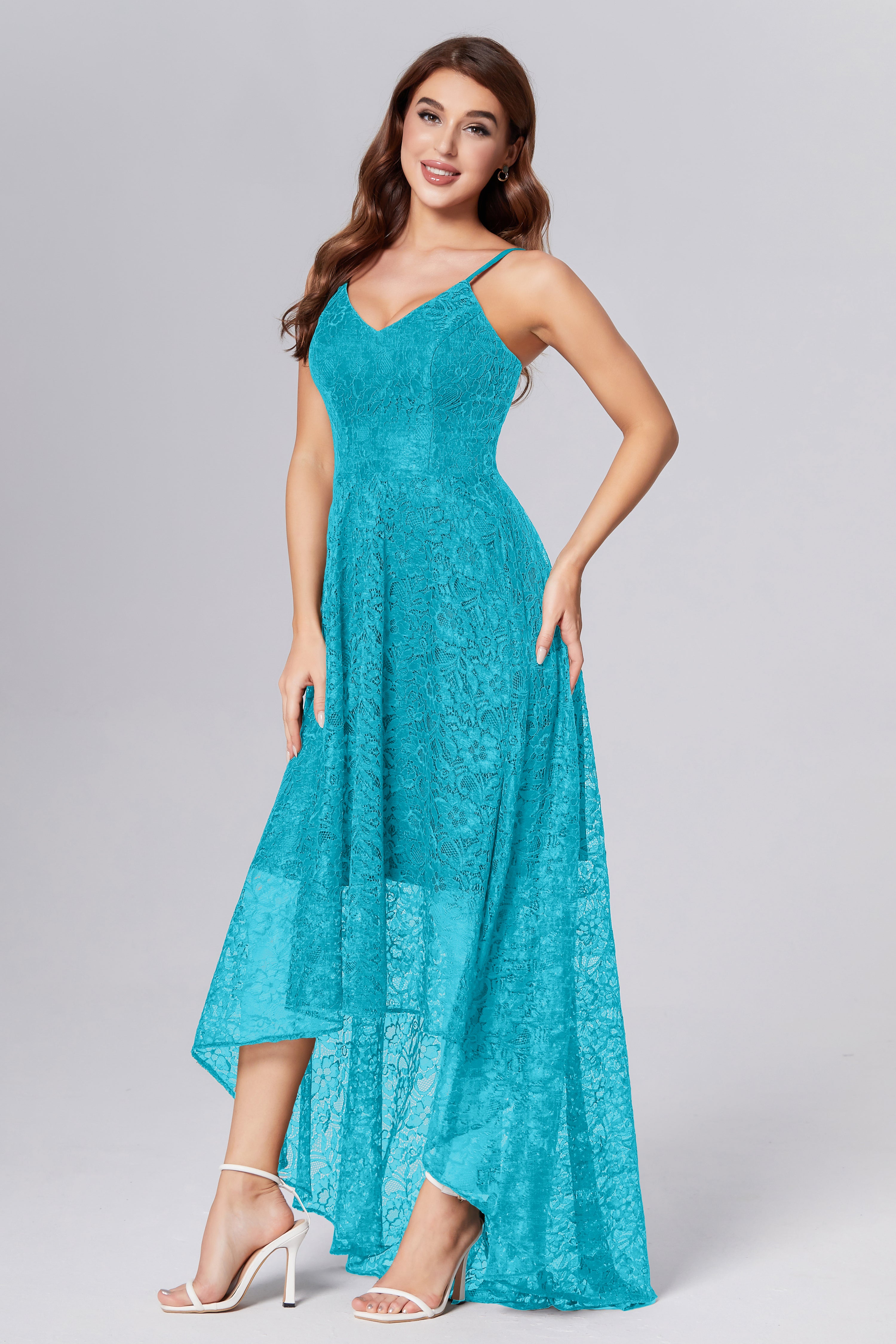 High Low Lace Prom Dresses